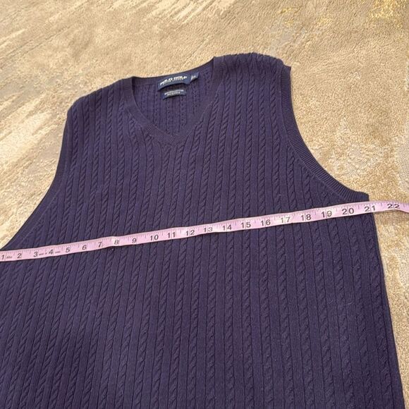 Polo Golf rope knit sweater vest size L in GUC no flaws 85 cotton 15 alpaca - Picture 3 of 4